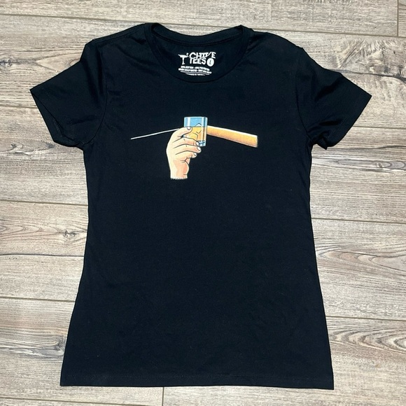 Chives tees large black long top - Picture 1 of 2